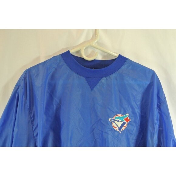 Toronto Blue Jays Vintage Pullover Windbreaker Blue Mens Medium Baseball Saxon - Picture 2 of 12